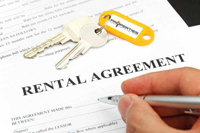 Rental agreement for a long-term rental property on Koh Samui